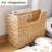 Hand-Woven Water Hyacinth Storage Box And File, Book, Newspaper, File Organizer, Decorative Storage Box With Handle