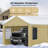 10 Ft. W X 20 Ft. D Heavy Duty Carport Portable Garbage-112095572