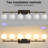 6-Light Black & Gold Bathroom Vanity Light – Opal Globe Shades, Damp Rated, Cri 90+, E26 Base, Dual-Mount Dimmable For Bathroom & Makeup Vanity-806460058