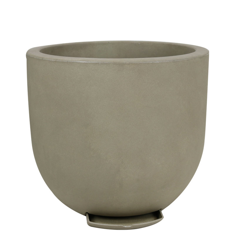 Petar ECOBO19.7 inches Eco Friendly Round Pot Planter, Decora Indoor Outdoor use Four season Use, Taupe