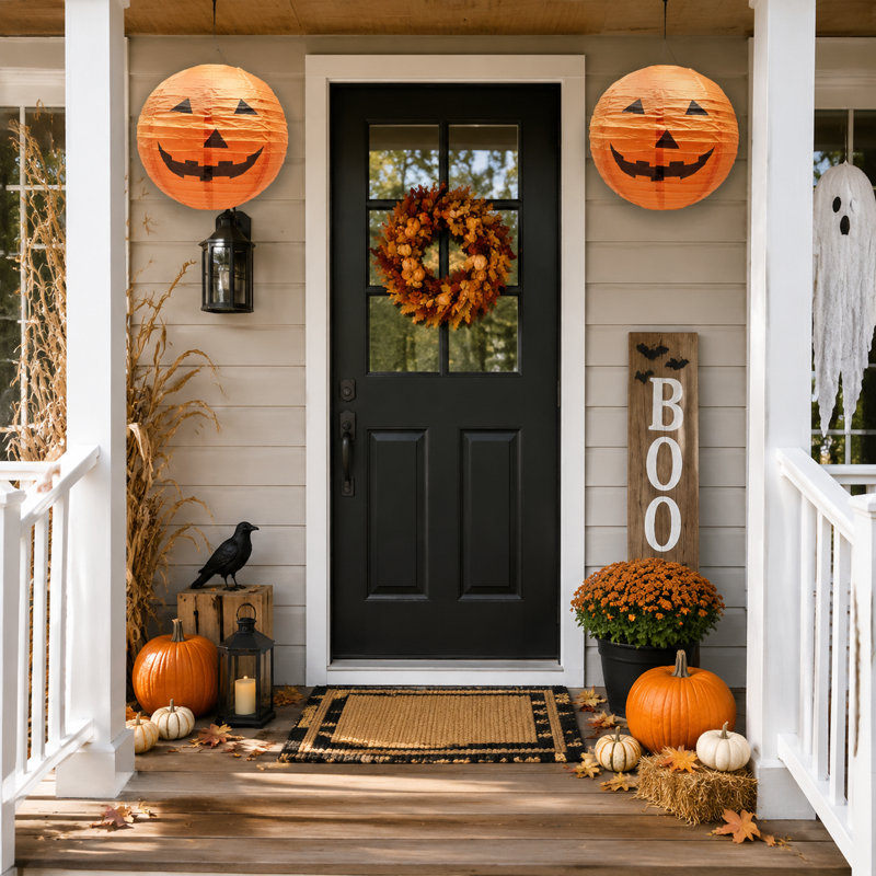 Jack-o'-Lantern Pumpkin Paper Lanterns for Halloween Party Decorations
