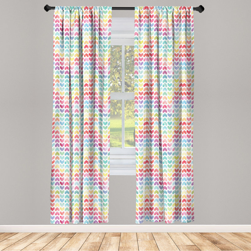 Semi-Sheer Rod Pocket Curtain Panels, 28" x 63"