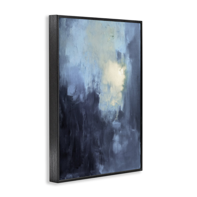 Estampe numérique moderne  par Gina Kelly, Giclée encadrée noir minuit, H 18 po x l 12 po