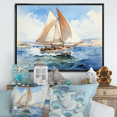 Voilier dans le vent III sur toile