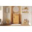 Meuble-lavabo de 20 pouces avec lavabo en céramique, ensemble de meuble-lavabo simple autoportant avec porte à fermeture douce, tablette réglable, style maison de campagne, bois naturel.