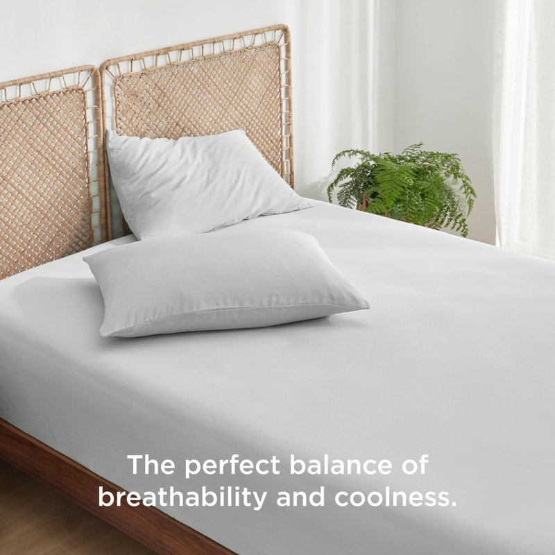 Drap-housse pour lit en nylon Lyocell, Gris glacé, Ensemble de draps pour lit simple avec un drap-hou
