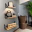 Adagio Rustic Wooden 3 Floating Shelf Set Wall Mounted Storage Shelves Display Rack