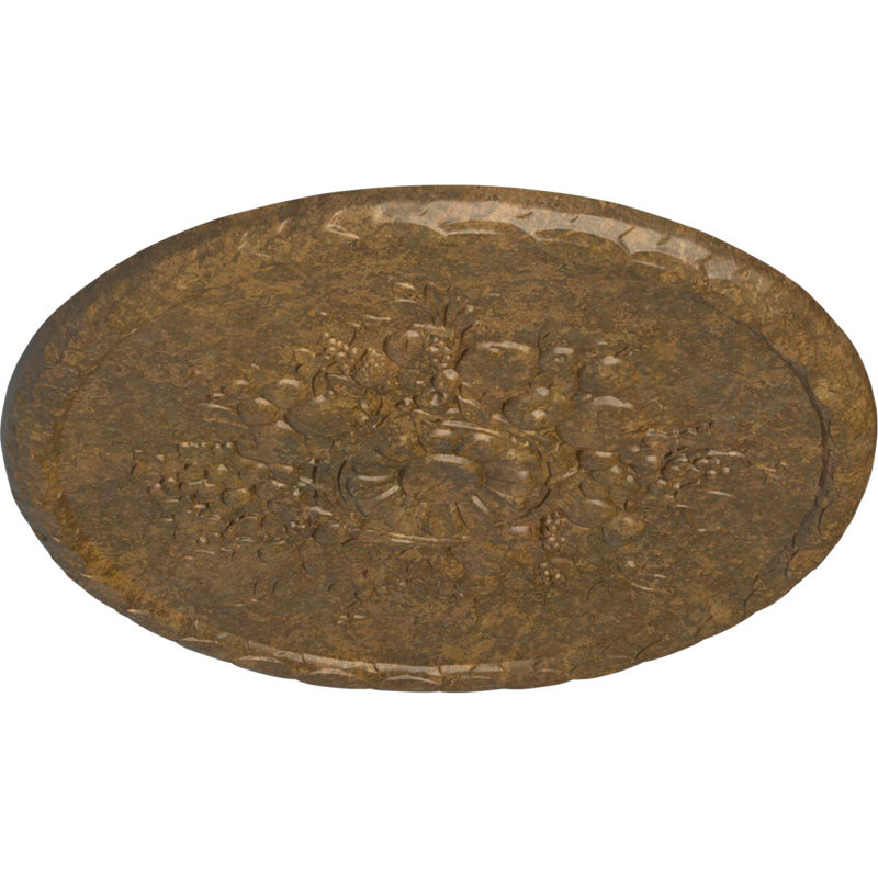 Médaillon de plafond Endurathane Anthony Harvest, DO 22 1/2 po x P 1 1/4 po (pour auvents jusqu'à 2 1/8 po), finition bronze frotté peint à la main