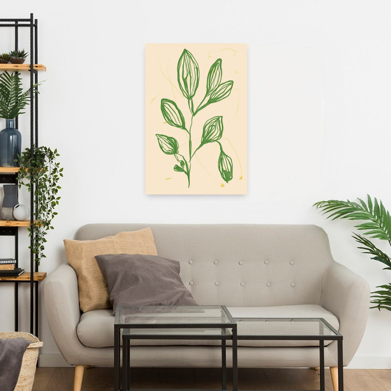 Contemporary Art Abstract Contemporary Elegant Nature Plant Art by Treechild - Wrapped Canvas Print, 60.96 cm H x 40.64 cm W