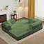 Canapé-lit futon convertible 4 en 1 en velours côtelé, 63 pouces, avec 2 oreillers, aucun assemblage requis-1443662618-1490432191