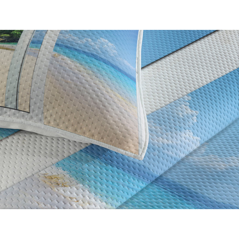 Hypnotic Coastal Polyester Coverlet
