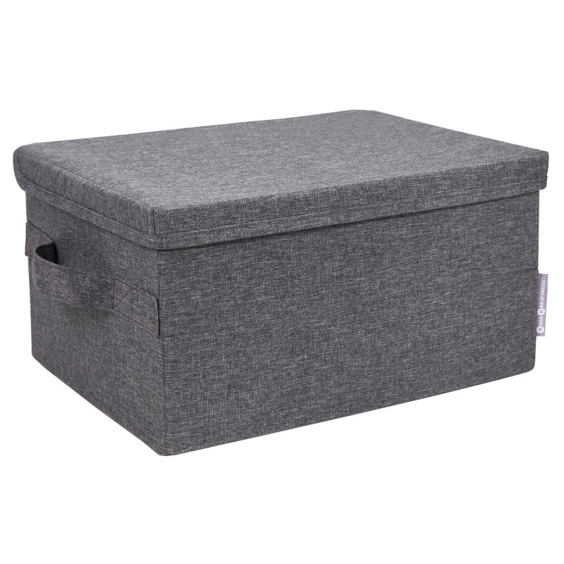 Soft Storage Fabric Box, 7.5" H x 13.8" W x 10.2" D, Navy