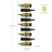 True Align Wall-Mounted Wine Rack, Black Wrought Iron, Minimalist Modern Wine Display, Alcohol Storage Solution, Holds Nine Standard Wine Bottles