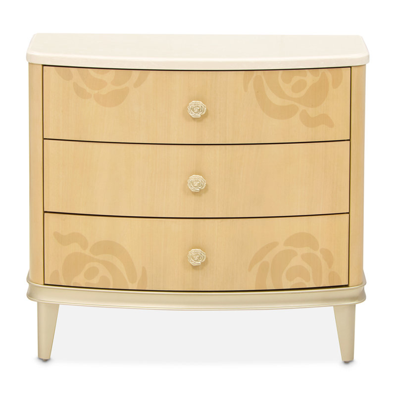 Camellia Field Caramel 3 - Drawer Nightstand