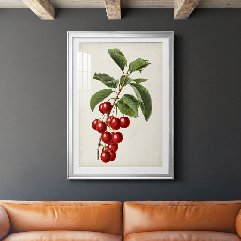 Antique Fruit II, reproduction encadrée de qualité supérieure - prête à être accrochée, Cadre argenté