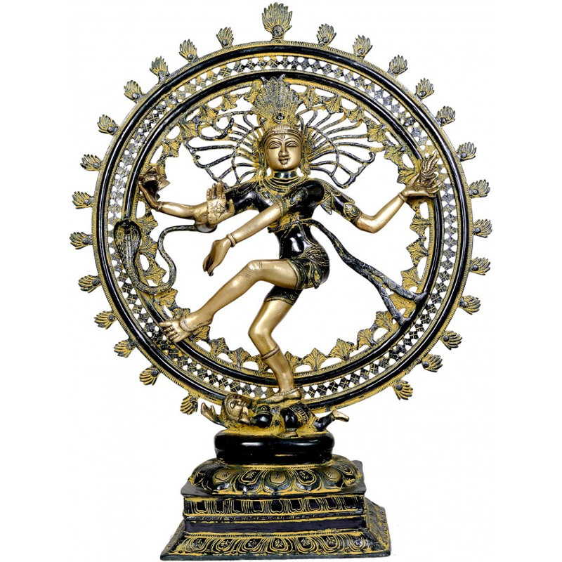Nataraja - Statue du roi des danseurs, Noir / or