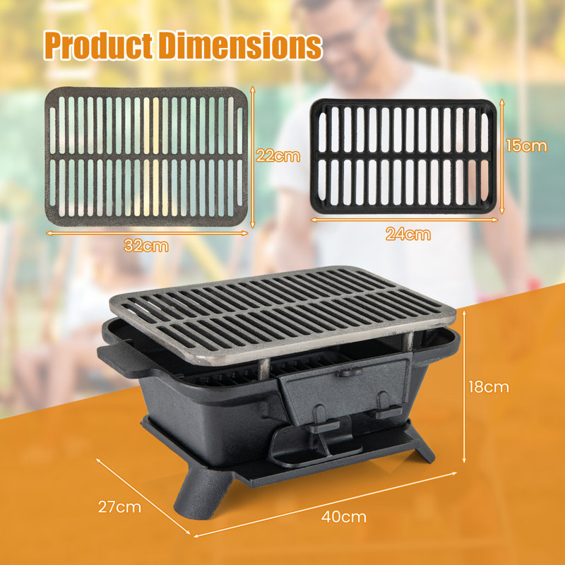 Costway 38cm W Portable Charcoal Grill