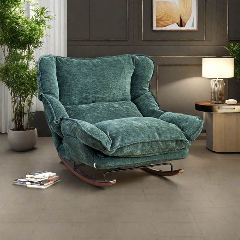 Chaise berçante tendance et confortable, Vert
