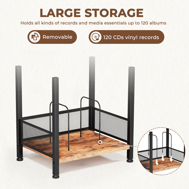 3 Tier Record Player Stand Audio Rack