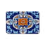 Tapis d'entrée bleu et orange 24 x 36 po pour porche d'entrée