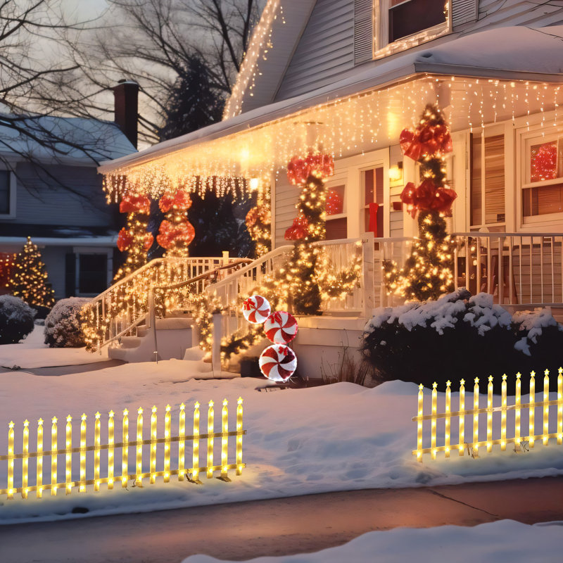 Décoration d'extérieur 8 pièces à lumière étoilée