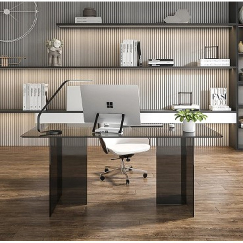 Chloie Executive Desk, 75cm H x 180cm W x 80cm D, Black