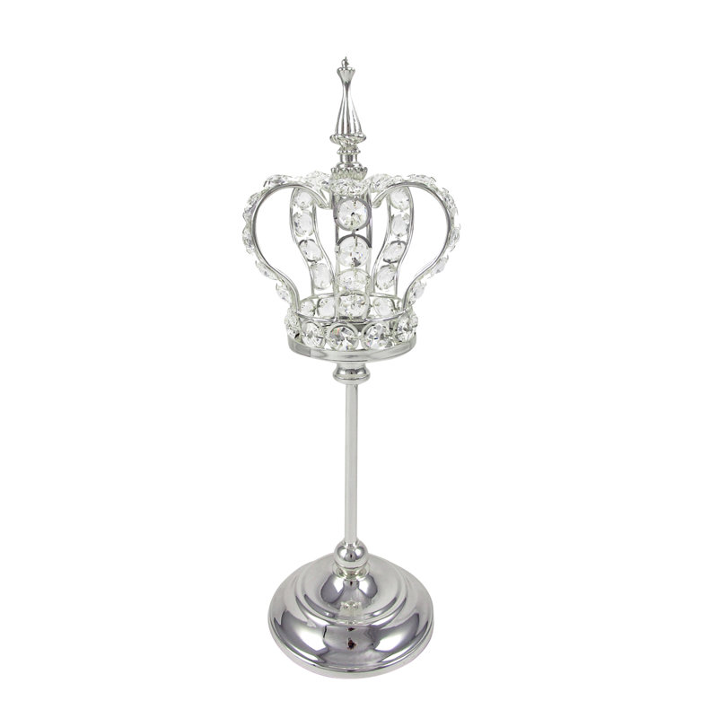 Brunner Hand Finishing Crystal Figurine / Sculpture Decorative Object, 15" H x 5" W x 5" D, Silver