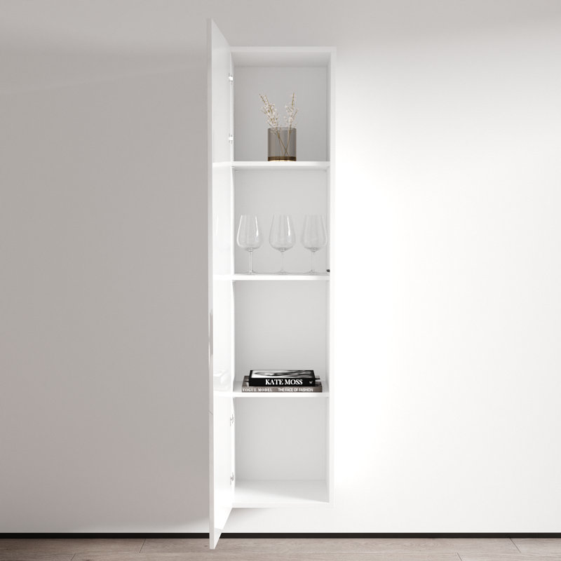 Fly Modular 67'' H x 15.75'' W Standard Floating Bookcase, White