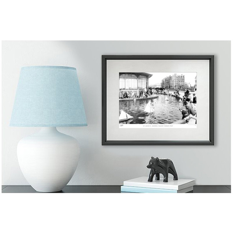 St Annes, Model Yacht Pond 1929 - Single Picture Frame Print, 40cm H x 50cm W x 2.3cm D
