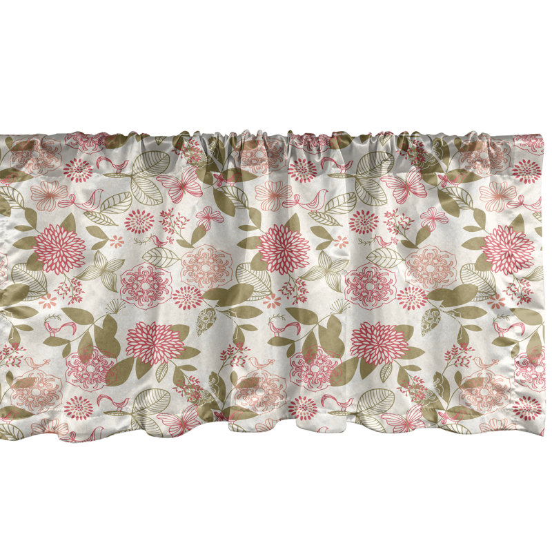 Ensemble de 2 cantonnières Ambesonne Poppy, L 54 po x L 12 po