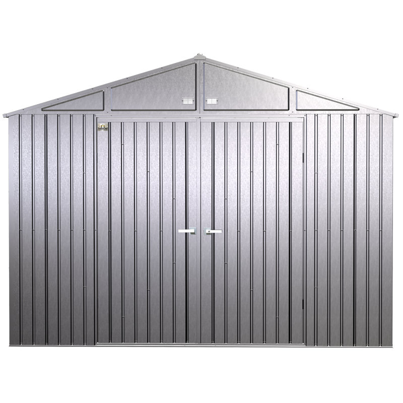 Elite 10' x 8' Silver Galvalume Steel Storage Shed