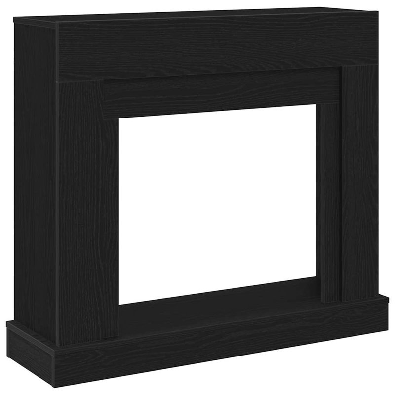 Fireplace Surround 39.4X11.8X34.4" Engineered Wood, Black Oak
