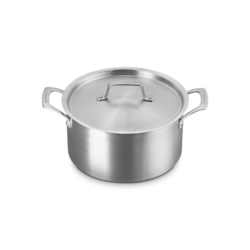 Le Creuset Essential Stainless Steel Deep Round Stockpot, 6.25 Qt.
