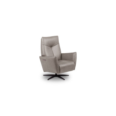 Luxor Genuine Leather Swivel Power Recliner