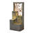 Metal Water Fountain with Bird Design and LED Lights - Outdoor