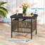 Square Iron Outdoor with Umbrella Hole Side Table - 56 cm W 56 cm D