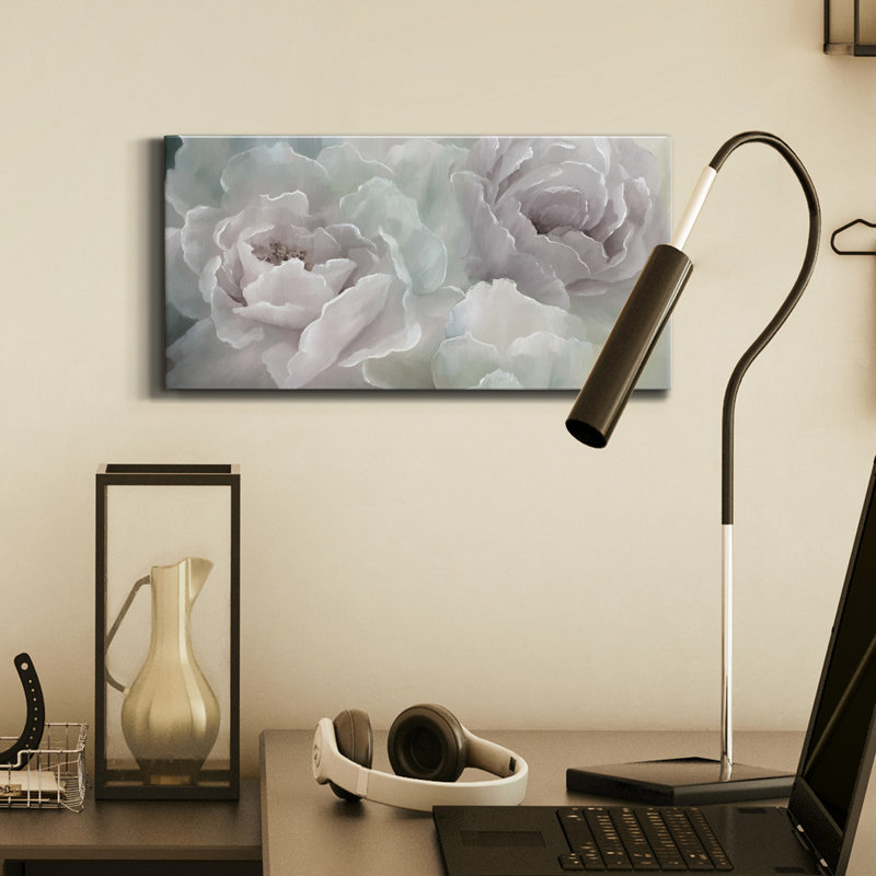 Doux pivoine - impression sur toile tendue, H 8 po x l 16 po x P 1,5 po