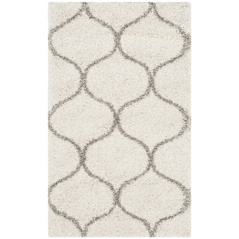 Girault Geometric Shag Area Rug, Rectangle 69 x 114 cm