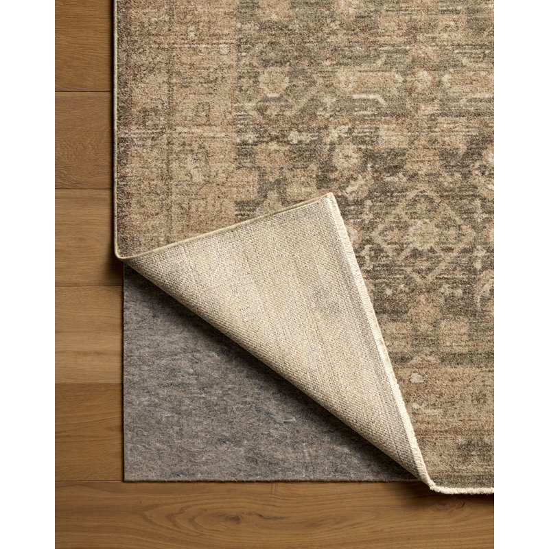 Tapis lagon / terre Magnolia Home par Joanna Gaines x Loloi Storrie, 5'3" x 7'6"