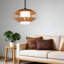 Luminaire suspendu en rotin 2 en 1 tissé à la main, lustre tambour organique moderne, fixation semi-encastrée convertible pour décorations bord de mer, boho et scandi