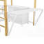 Lit mezzanine double en bois avec rangement intégré Bureau pliable, blanc (L 76,5 po x l 59,4 po x H 69 po), aucun sommier requis