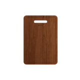 Wooden Cutting Board/Cover For Baveno W/ Handle - Sapele Mahogany For 1633 Sinks (Outer Ledge)