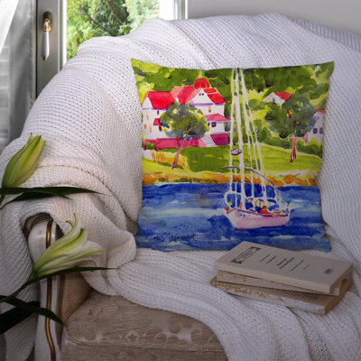 Coussin décoratif intérieur/extérieur sur le lake Sailboat