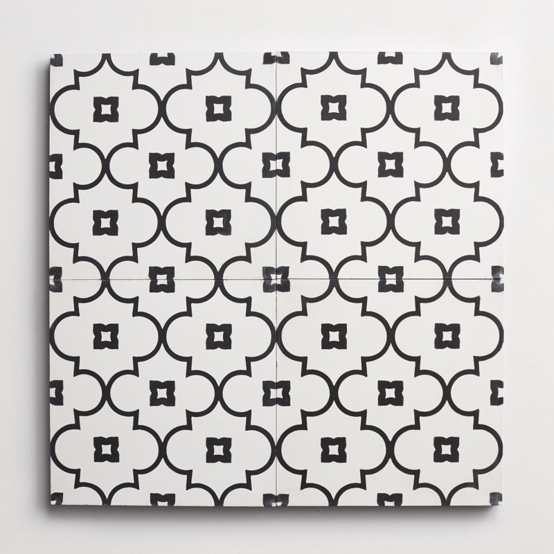 Carreau de mur et de sol à motif ciment 8 po x 8 po Guelz