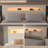 King Size Headboard With Rgb Led Lights & Storage – Built-in Charging Ports, Magnetic Compartments, Seamless Bedroom Design（White）-286933908-286933897