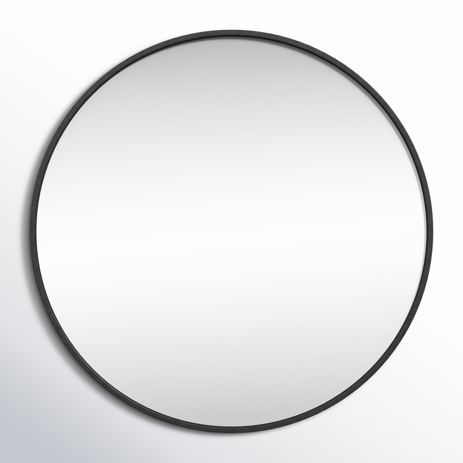 Sabine Metal Round Wall Mirror, Black, 39" x 39"