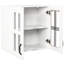 Armoire murale, armoire murale avec porte vitrée, armoire flottante avec tablettes réglables pour la cuisine, la salle de bain et le salon