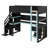 All-In-One Wooden Gaming Loft Bed With Built-In Desk, Storage Stairs & Shelves-1572729452