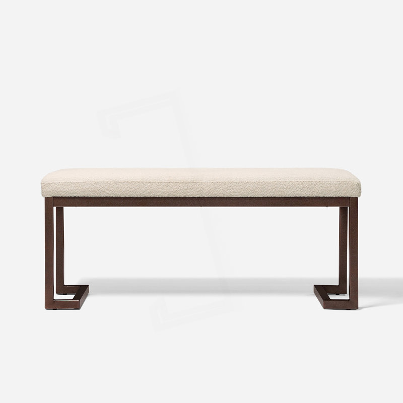 Banc d'entrée, banc de lit, banc de chambre à coucher, Blanc, crème