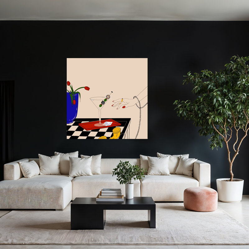 Art contemporain tulipe contemporaine, H 48 po x l 48 po